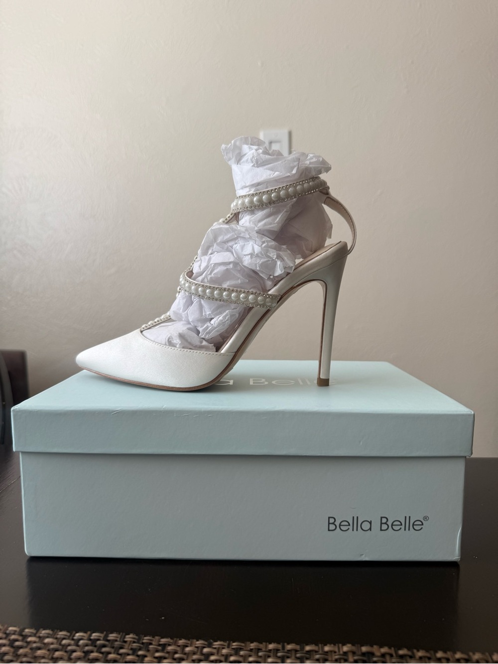 Bella Belle Carolina Ivory Silk Women's Heels